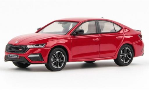 Modelauto Skoda Octavia RS IV metallic rood 2020 1/43 Abrex