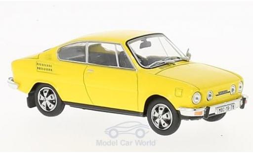 Modelauto Skoda 110 R geel 1/43 Abrex