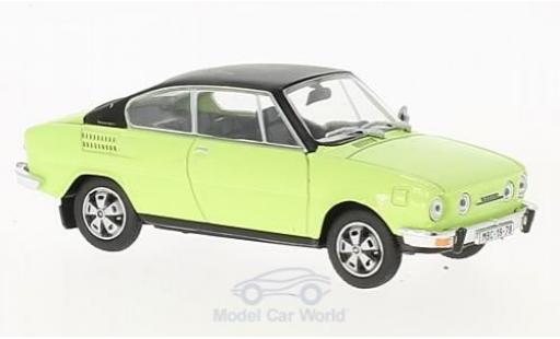 Modelauto Skoda 110 R groen/zwart 1/43 Abrex