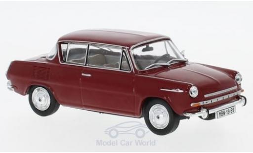 Modelauto Skoda 1100MBX Base 0MBX rood 1969 1/43 Abrex