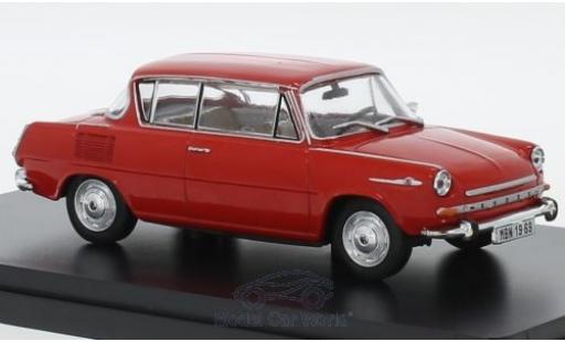 Modelauto Skoda 1100MBX Base 0MBX rood 1969 1/43 Abrex