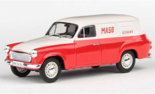 Modelauto Skoda 120 Kasten 2 bestelwagen Maso Uzeniny 1965 1/43 Abrex