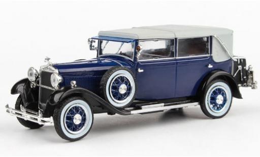 Modelauto Skoda 860 Base blauw/zwart RHD 1932 ferm&Atilde;&copy; kap 1/43 Abrex