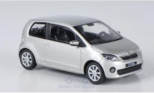 Modelauto Skoda Citigo 3 portes metallic grijs 2012 3-T&Atilde;&frac14;rer 1/43 Abrex