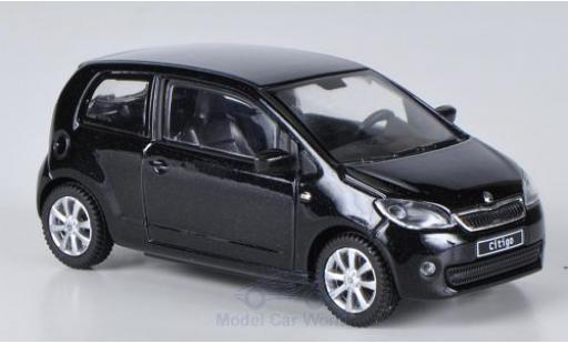 Modelauto Skoda Citigo 3 portes metallic zwart 2012 3-T&Atilde;&frac14;rer 1/43 Abrex