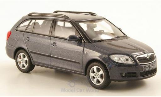 Modelauto Skoda Fabia Combi II metallic grijs 1/43 Abrex