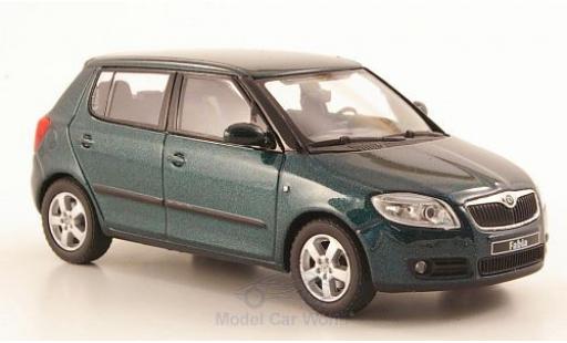 Modelauto Skoda Fabia Base II metallic groen 2006 1/43 Abrex