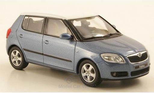 Modelauto Skoda Fabia Base II metallic grijs/wit 2006 1/43 Abrex