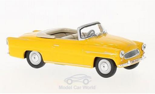 Modelauto Skoda Felicia Roadster geel 1963 1/43 Abrex