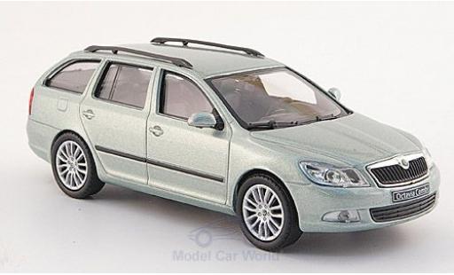 Modelauto Skoda Octavia Combi metallic groen 2008 1/43 Abrex