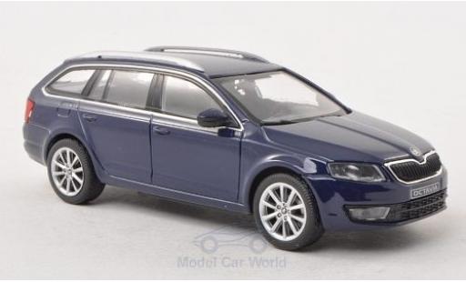 Modelauto Skoda Octavia Combi III blauw 2013 1/43 Abrex