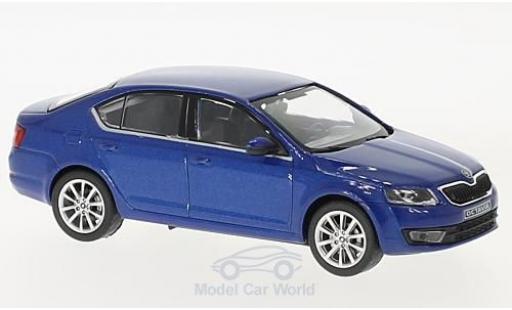 Modelauto Skoda Octavia Base III metallic blauw 2012 1/43 Abrex