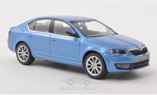 Modelauto Skoda Octavia Base III metallic blauw 2013 1/43 Abrex