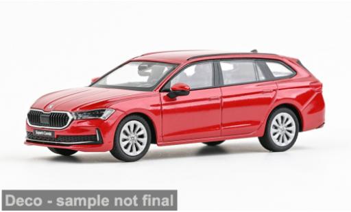 Modelauto Skoda Superb Base VI rood 2023 1/43 Abrex