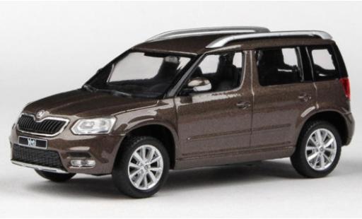 Modelauto Skoda Yeti FL metallic bruin 2013 1/43 Abrex