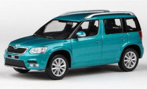 Modelauto Skoda Yeti FL metallic turquoise 2013 1/43 Abrex