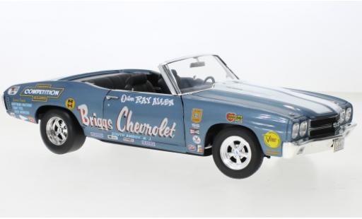 Modelauto Chevrolet Chevelle Convertible Cabriolet metallic blauw/wit Briggs 1970 1/18 ACME