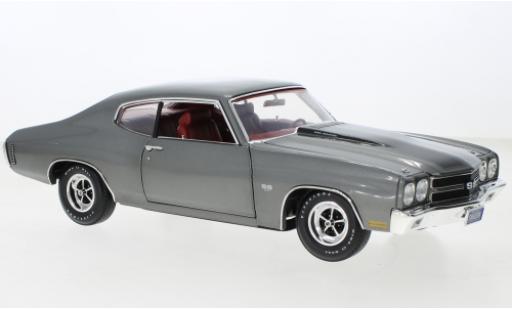 Modelauto Chevrolet Chevelle tuning LS6 metallic grijs/zwart 1970 1/18 ACME