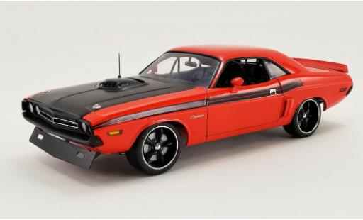 Modelauto Dodge Challenger R/T HEMI oranje/mat-zwart 1971 Fireball 1/18 ACME