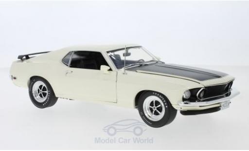 Modelauto Ford Mustang Boss 302 wit/mat-zwart 1969 1/18 ACME