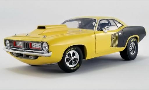 Modelauto Plymouth Cuda 1972 Drag Car geel/Dekor 1/18 ACME