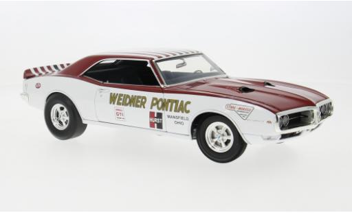 Modelauto Pontiac Firebird 1968 First Ram Air II wit/rood 1/18 ACME