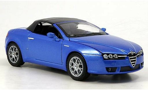 Alfa Romeo Spider veloce 1/24 Welly blauw gesloten modelauto