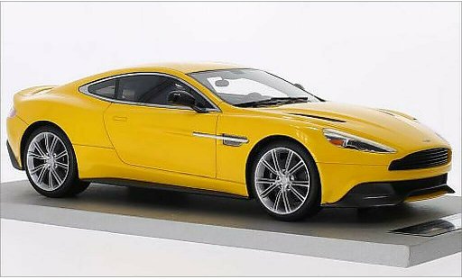 Aston Martin Vanquish coupe 1/18 Tecnomodel metallic geel modelauto