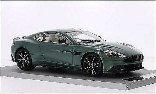 Aston Martin Vanquish coupe 1/18 Tecnomodel metallic groen/zwart modelauto