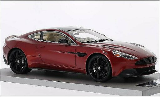 Aston Martin Vanquish coupe 1/18 Tecnomodel metallic rood/carbon modelauto