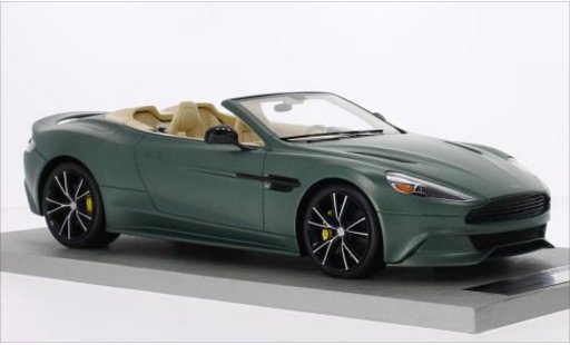 Aston Martin Vanquish volante 1/18 Tecnomodel mat-groen modelauto