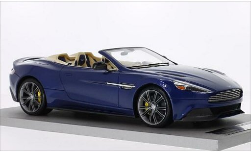 Aston Martin Vanquish volante 1/18 Tecnomodel metallic blauw modelauto