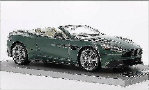 Aston Martin Vanquish volante 1/18 Tecnomodel metallic groen modelauto