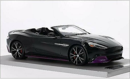 Aston Martin Vanquish volante 1/18 Tecnomodel zwart/rood modelauto