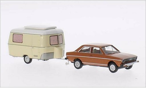 Audi 80 berline 1/87 Brekina bruin modelauto