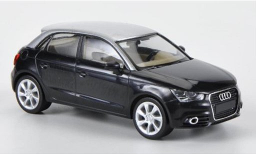 Audi A1 sportback 1/87 Herpa zwart/grijs modelauto