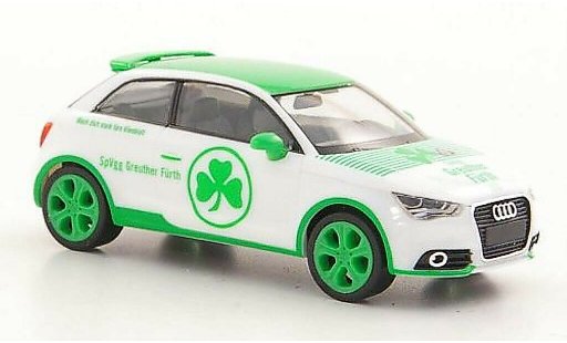 Audi A1 citadine 1/87 Herpa SpVgg Greuther Furth wit/groen modelauto