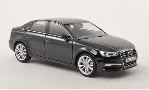 Audi A3 berline 1/43 Herpa Sedan zwart modelauto