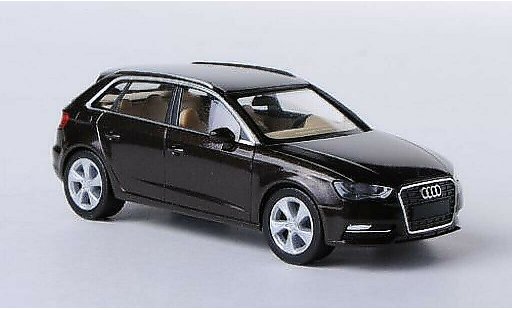 Audi A3 sportback 1/87 Herpa bruin modelauto
