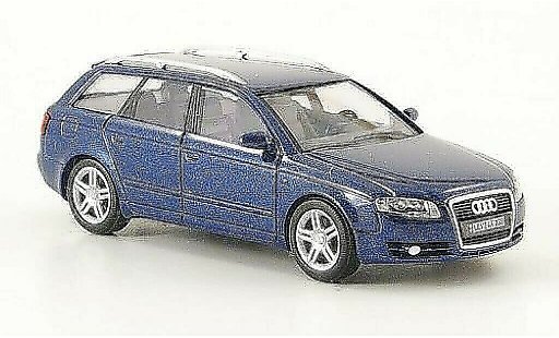 Audi A4 avant 1/87 Busch blauw Facelift 2005 modelauto