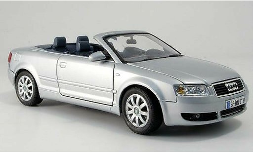 Audi A4 cabriolet 1/18 Motormax grijs modelauto