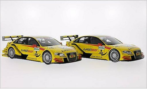 Audi A4 dtm 1/18 Norev geel No.9 EPost Brief 2011 modelauto