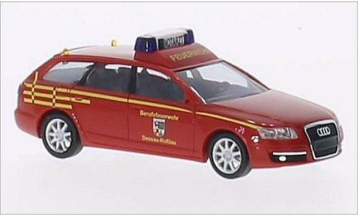 Audi A6 secours 1/87 Busch Avant Berufsbrandweer Dessau-Rosslau 2004 modelauto