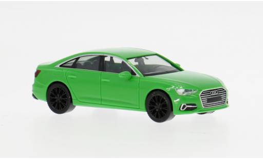 Modelauto Audi A6 berline groen 1/87 Herpa