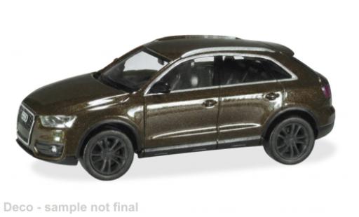 Modelauto Audi Q3 suv olijfgroen 1/87 Herpa