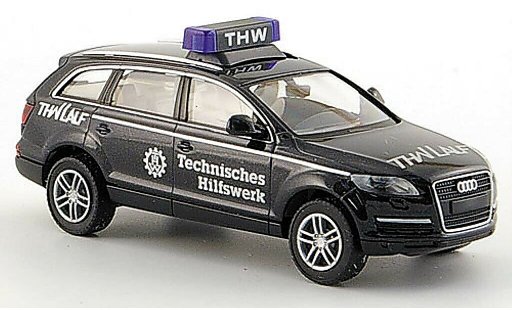 Audi Q7 secours 1/87 Wiking THW Lauf zwart modelauto