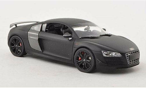 Audi R8 gt 1/43 Schuco mat-zwart/carbon modelauto