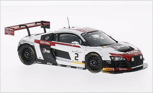 Audi R8 lms 1/43 Spark Ultra No.2 Belgian Club Team 24h Spa 2014 /B.Treluyer modelauto
