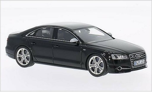 Audi S8 berline 1/43 Neo (PA) metallic zwart 2014 modelauto