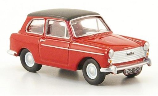 Austin A40 berline 1/76 Oxford rood/zwart modelauto
